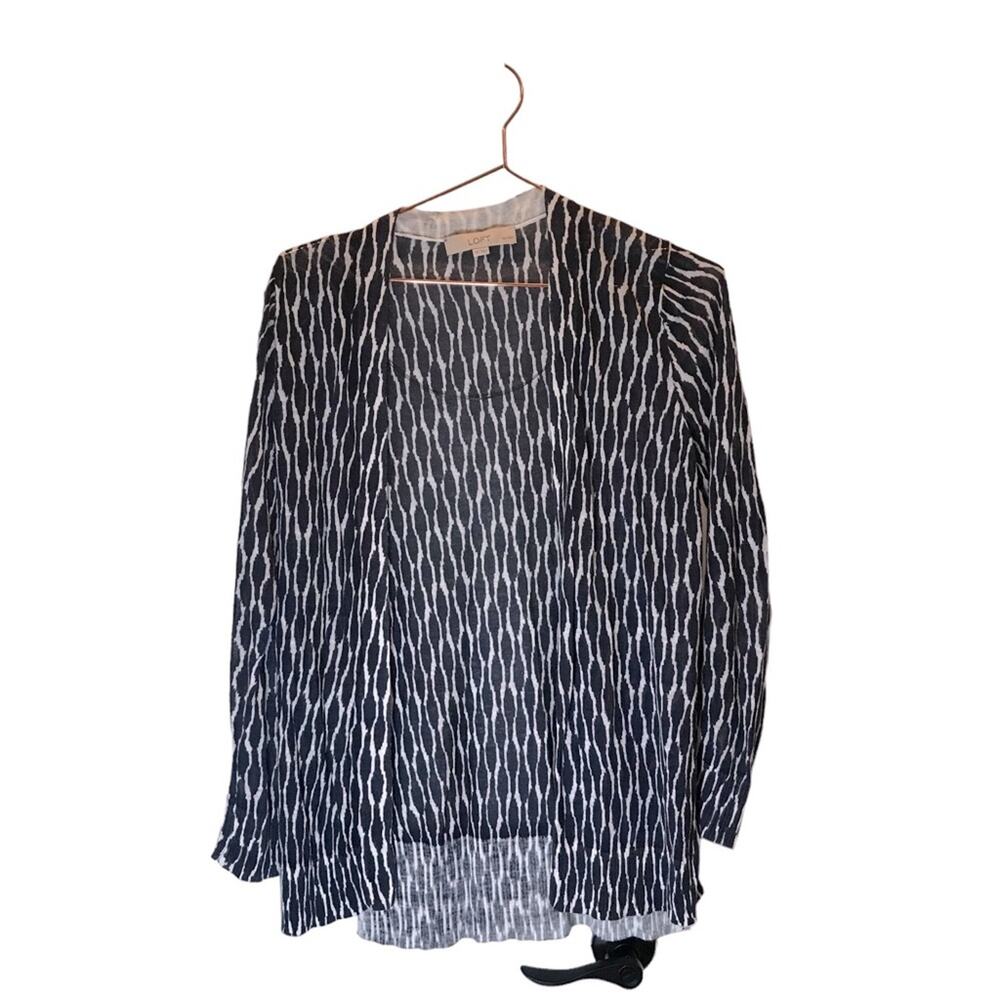 LOFT open front navy cardigan size small
